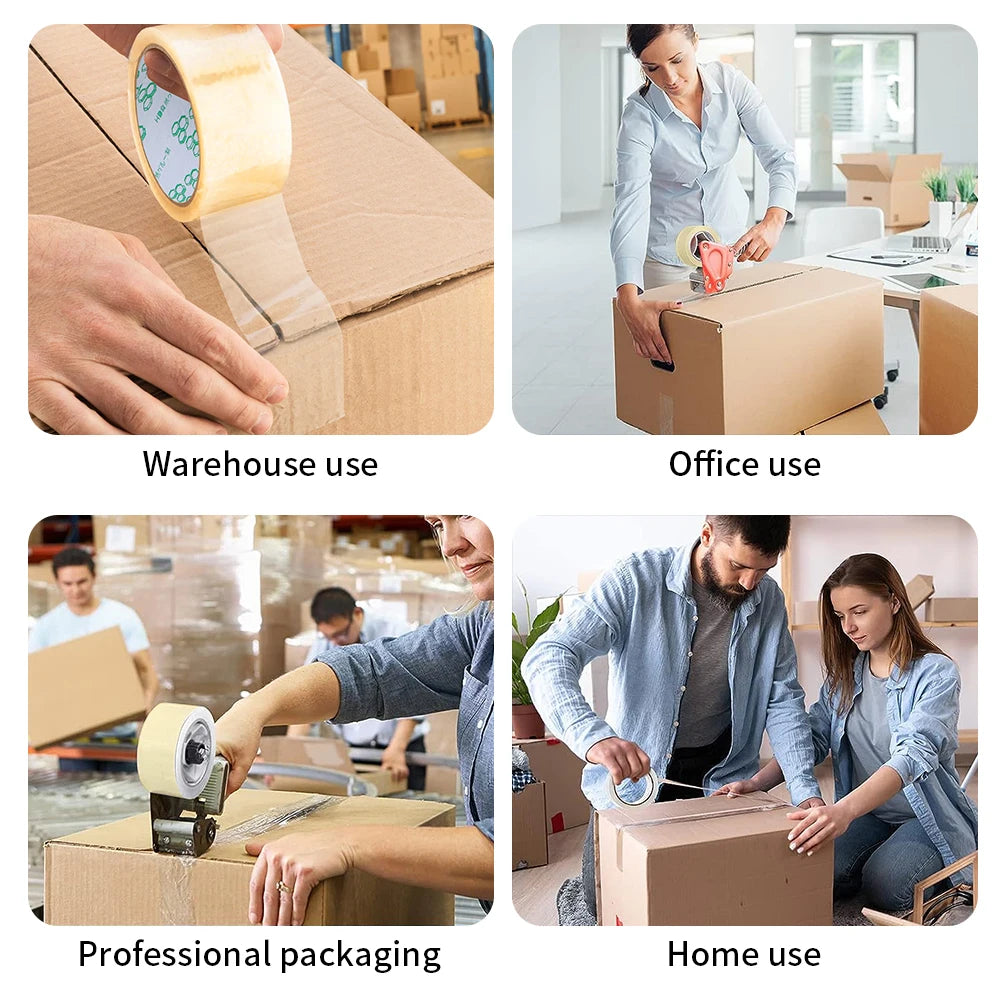 Tape for packing boxes - Yellow/Brown/Transparent