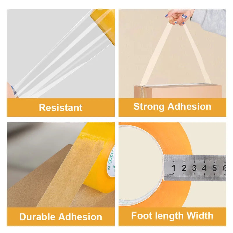 Tape for packing boxes - Yellow/Brown/Transparent