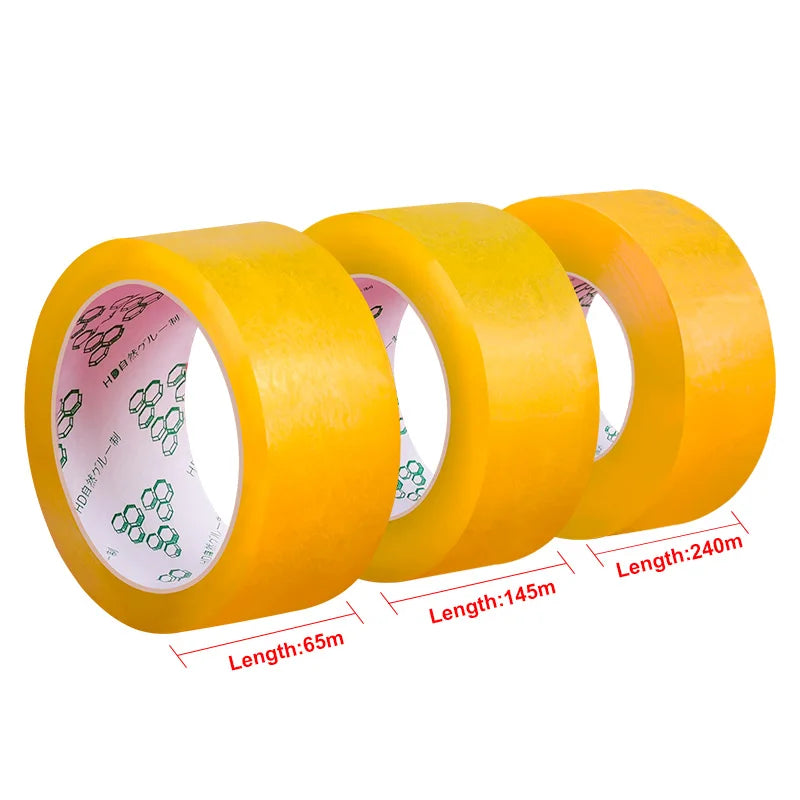 Tape for packing boxes - Yellow/Brown/Transparent